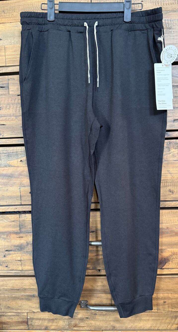 NWT Vuori Performance Jogger Pants Women's L Black Heather DreamKnit Lounge